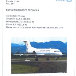 Calcas Fokker 28 FAC – 1:200 – Orión Decals