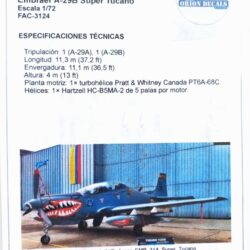 Calcas Embraer A-29B Super Tucano FAC – 1:72 – Orión Decals
