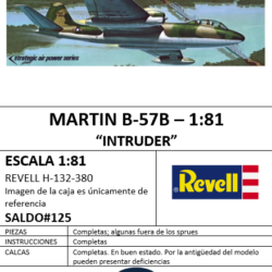 MARTIN B-57B Intruder – REVELL 1:81 «SALDO»