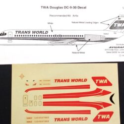 CALCAS «TWA» Douglas DC-9-30 (Airfix) – AVIGRAPHICS 1:144