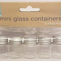 MINI FRASCOS DE VIDRIO (5ml) x 5 – CRAFTERS SQUARE